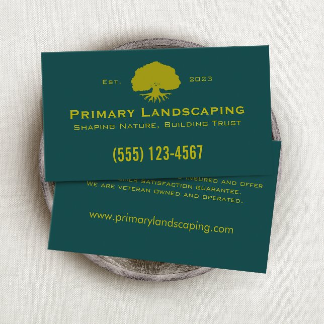 Landscaping Green Tree Business Card (Creator Uploaded)