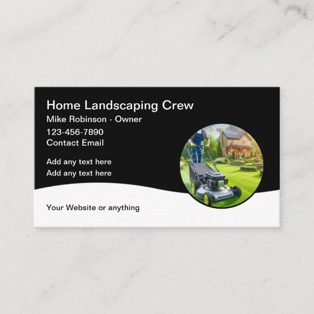 Landscaping Home Services Business Cards (Front)