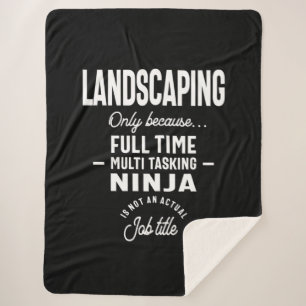 Landscaping Job Title Gift Sherpa Blanket