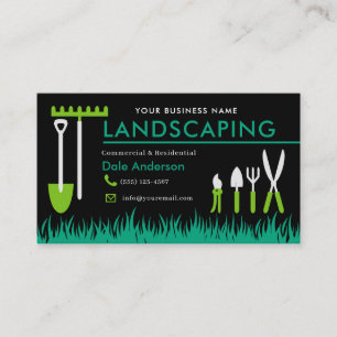 Landscaping Lawn Care Business Card