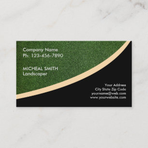 Landscaping Lawn Care Gardener Business Card