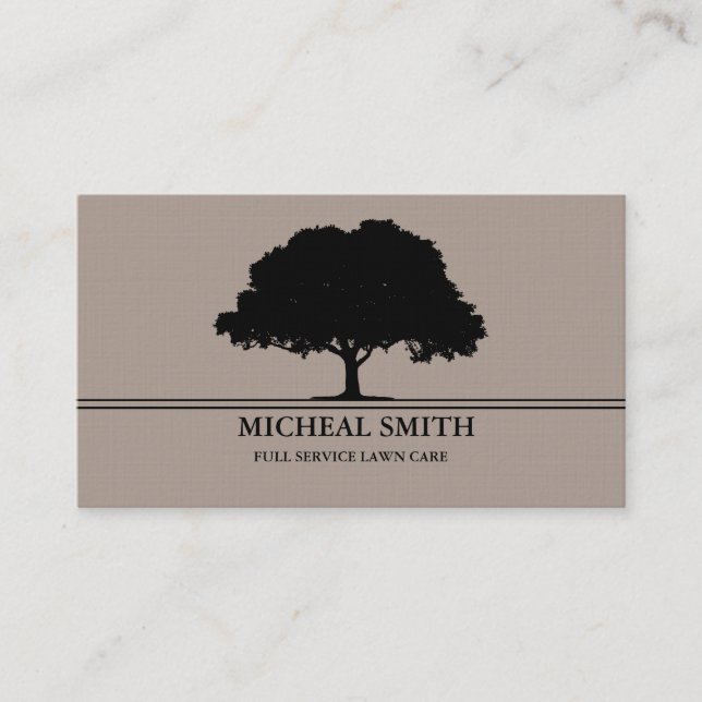 Landscaping Lawn Care Gardener Business Card (Front)