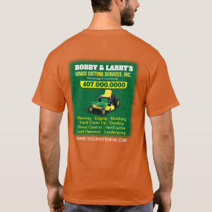 Landscaping Lawn Care Grass Cutting Template Dri T-Shirt
