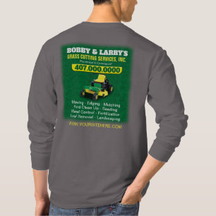 Landscaping Lawn Care Grass Cutting Template Dri T-Shirt