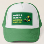 Landscaping Lawn Care Grass Cutting Template Trucker Hat<br><div class="desc">Increase visibility by creating and printing trucker hats for your landscaping (grass cutting) lawn care company with this effective trucker hat customizable template. See the matching business cards and other possible matching products for precision branding that motivate potential clients to choose you and your brand. Choose different availabel colors.</div>