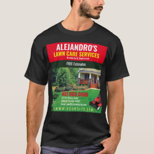 Landscaping Lawn Care Mower Business Card Template T-Shirt