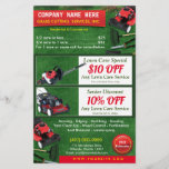 Landscaping Lawn Care Mower Half Page Template<br><div class="desc">Customise this lawn care (landscaping) half page flyer template design to suit your needs and business. This lawn care template displays lawn mower and green grass.</div>