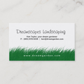 Landscaping Lawn Care Wild Grass Business Card 3