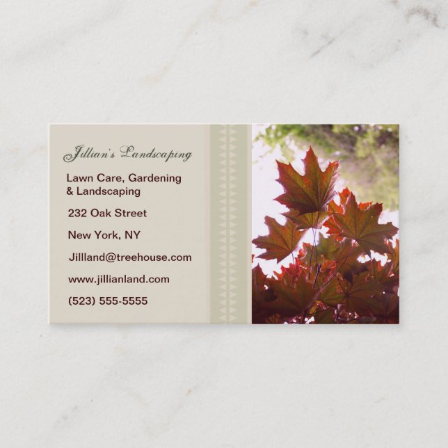 Landscaping / Lawn / Gardening Business Cards (Front)