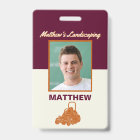 Landscaping Lawn Mowing Business Nametag ID Badge