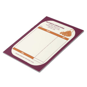Landscaping Lawn Mowing Business Receipt Invoice Notepad