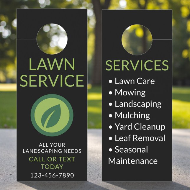 Landscaping & Lawn Service Professional Door Hange Door Hanger (Creator Uploaded)