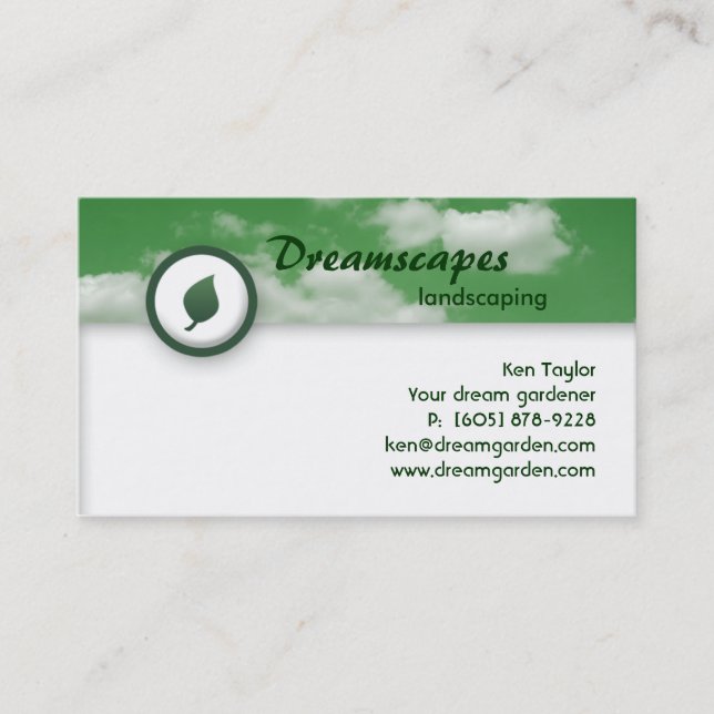 Landscaping Leaf Business Card (Front)