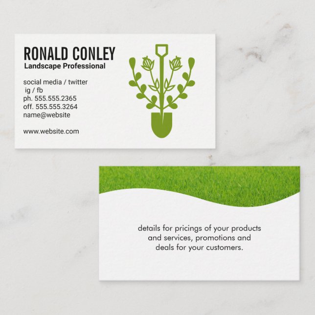 Landscaping Logo | Grass Business Card (Front/Back)