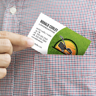 Landscaping Logo   Lawn Mower Business Card
