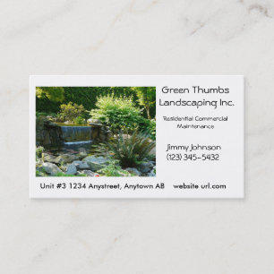 Landscaping or Gardening Business Card Template