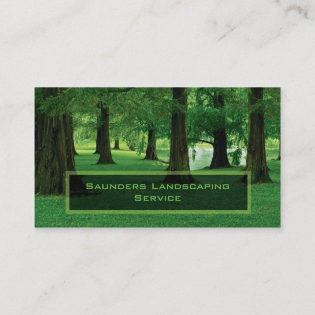 Landscaping or Lawn Care Service Company Business Card (Front)
