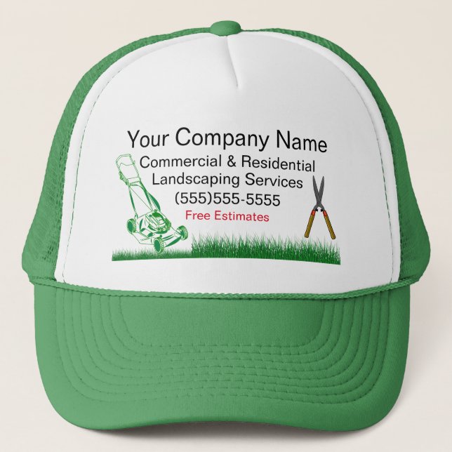 Landscaping Or Lawn Care Services Company Work Hat (Front)