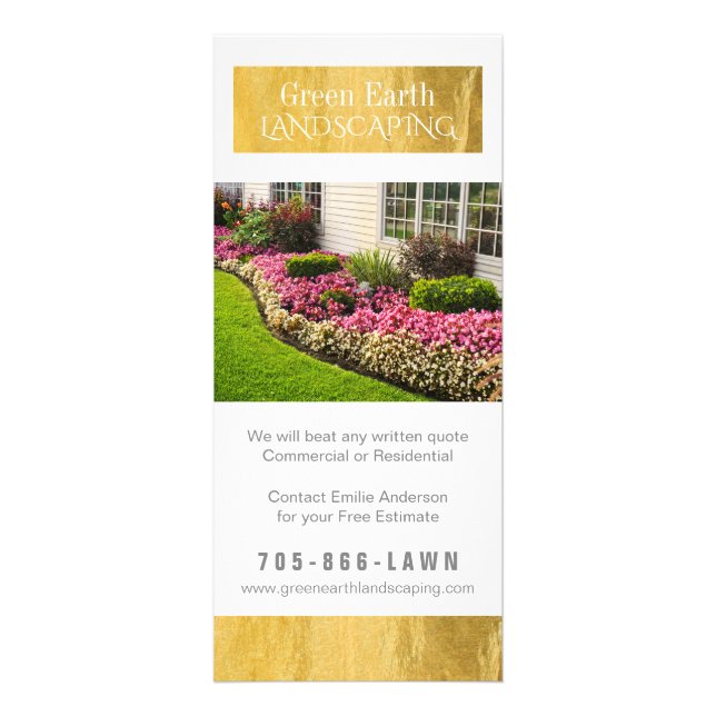 Landscaping Price List Flyer Rack Card (Front)