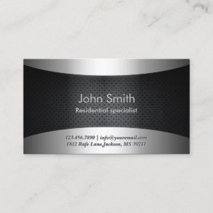 Landscaping Professional Carbon Black Modern Business Card