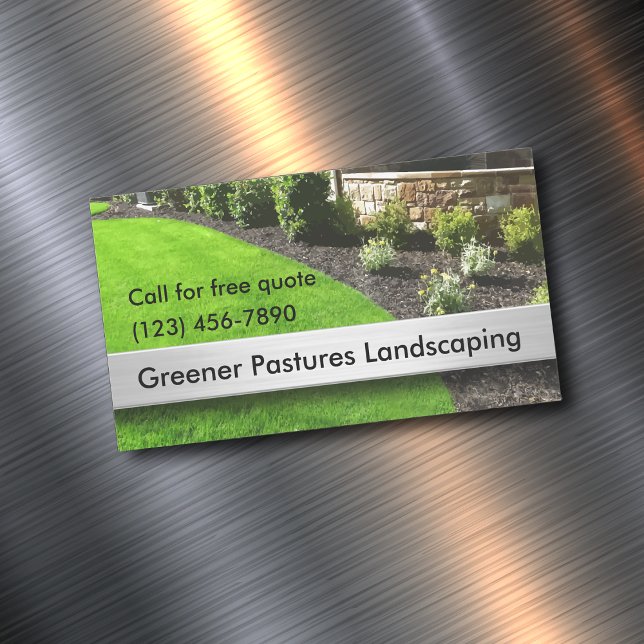 Landscaping Professionally Designed Magnetic Business Card (Creator Uploaded)