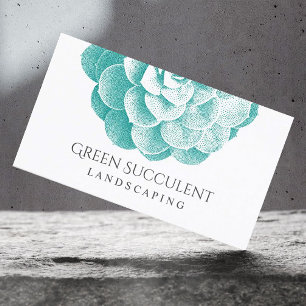 Landscaping Service Garden Succulent Plant Business Card