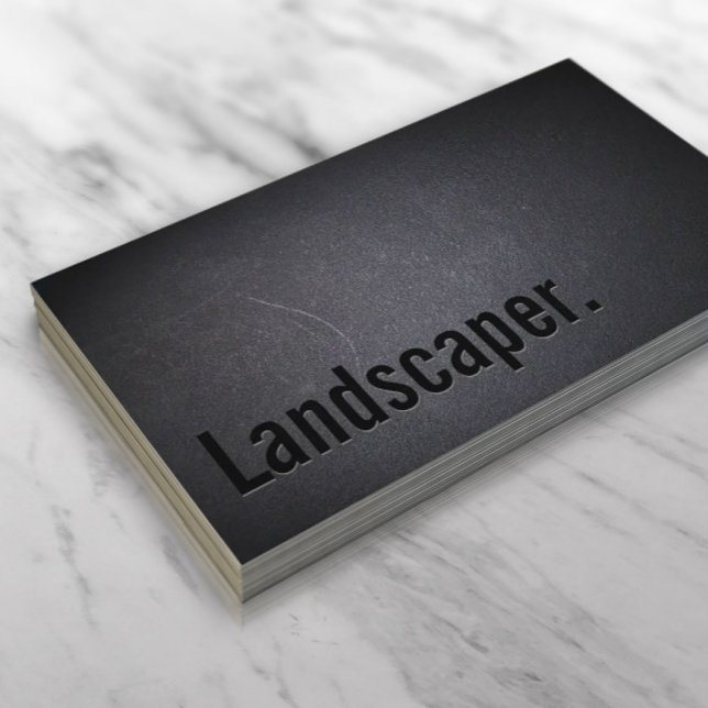 Landscaping Service Professional Dark Texture Business Card (Creator Uploaded)