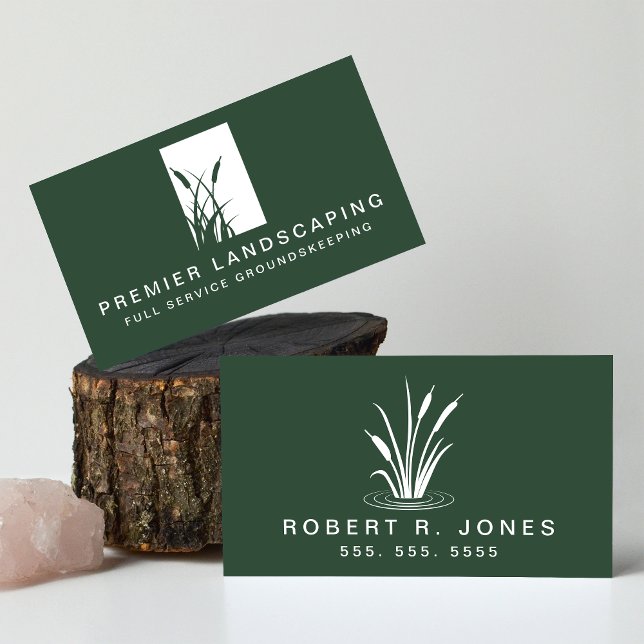 Landscaping Service Professional Landscaper Logo Business Card (Creator Uploaded)
