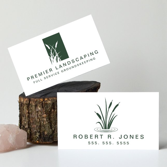 Landscaping Service Professional Landscaper Logo Business Card (Creator Uploaded)