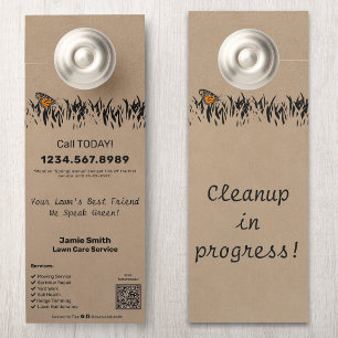 Landscaping Service Promotional Custom  Door Hanger