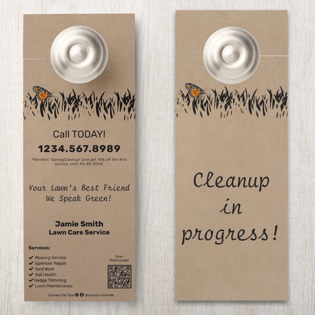 Landscaping Service Promotional Custom  Door Hanger (Landscaping Service Promotional Custom Door Hanger)