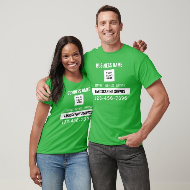 Landscaping Service QR code Logo custom work T-Shirt (Unisex)