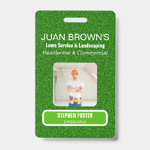 Landscaping Services Lawn Care & Garden Design ID Badge