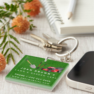 Landscaping Services Lawn Care & Garden Design Key Ring