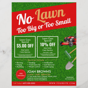 Landscaping Services Lawn Care Gardening Flyer