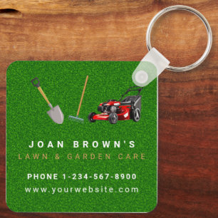Landscaping Services   Lawn Care Gardening Key Ring