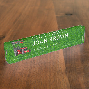 Landscaping Services Lawn Care Gardening Nameplate