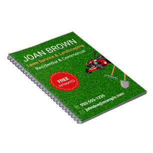 Landscaping Services   Lawn Care Gardening Notebook