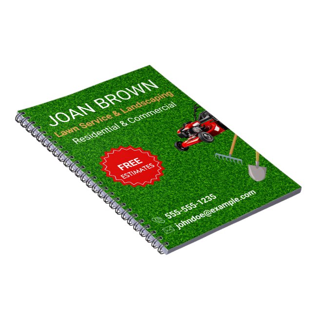 Landscaping Services | Lawn Care Gardening Notebook (Right Side)
