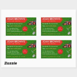 Landscaping Services   Lawn Care Gardening Rectangular Sticker