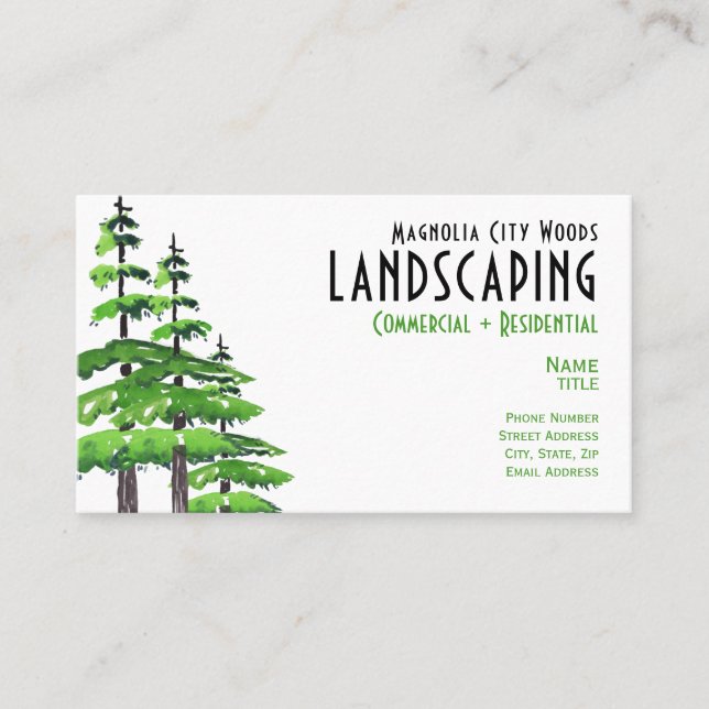Landscaping Standard, 3.5" x 2.0" Business Card (Front)