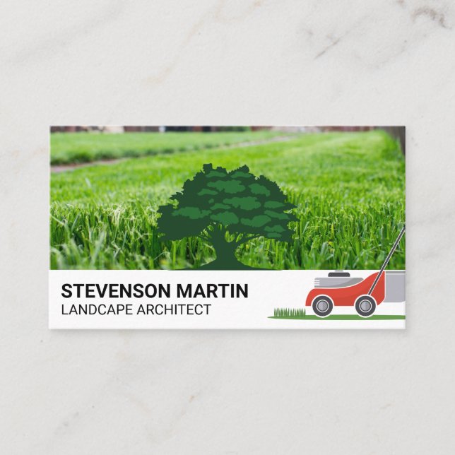 Landscaping Tools | Cut Grass | Tree Business Card (Front)