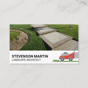 Landscaping Tools   Front Yard Cut Grass Business Card