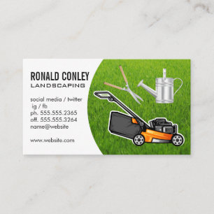 Landscaping Tools   Grass Business Card