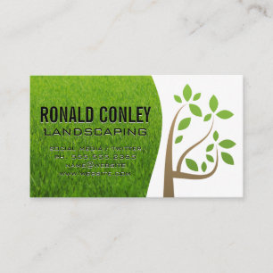 Landscaping Tree Stylised Icon Business Card