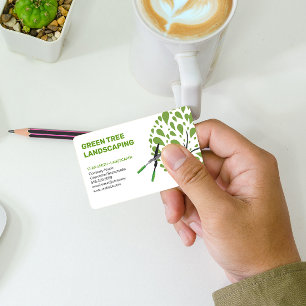 Landscaping   Tree Trimming Service Business Card