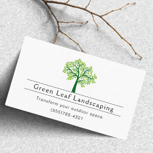Landscaping Yard Garden Service Business Card