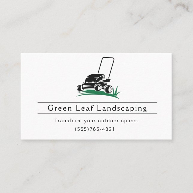 Landscaping Yard Garden Service Business Card (Front)