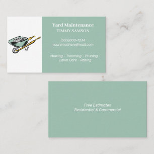 Landscaping Yard Maintenance Business Card
