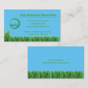 Landscaping Yard Maintenance Lawn Care Business Ca Business Card